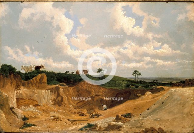 Gravel Pit on Shotover Hill, near Oxford, c1818. Artist: William Turner.