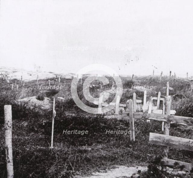 Graves, Massiges, northern France, c1914-c1918.  Artist: Unknown.