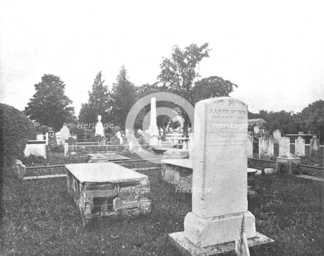 Graves of Jonathan Edwards and Aaron Burr, Princetown, New Jersey, USA, c1900.  Creator: Unknown.