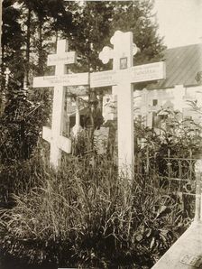 Graves in the cemetery of the Novodevichy (New Maidens') Convent, Moscow, Russia, 1929