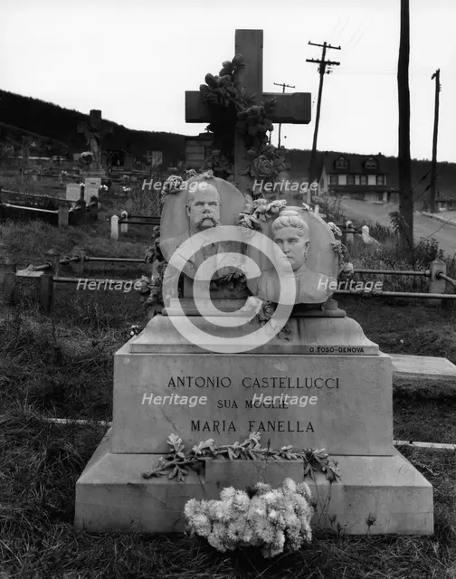 Gravestone in Bethlehem graveyard,  Pennsylvania, 1935. Creator: Walker Evans.