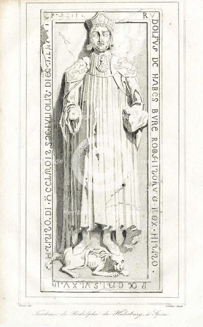 Gravestone of King Rudolf of Habsburg (1218-1291) in Speyer Cathedral. Creator: Vernier, Emile Louis (1829-1887).
