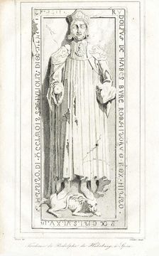 Gravestone of King Rudolf of Habsburg (1218-1291) in Speyer Cathedral. Creator: Vernier, Emile Louis (1829-1887)