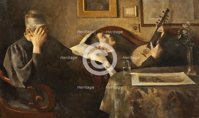 Gravity. Interior, 1890. Creator: Peter Alfred Schou.