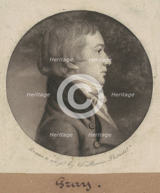 Gray, 1802. Creator: Charles Balthazar Julien Févret de Saint-Mémin.