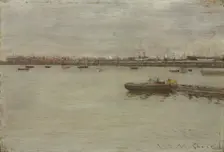Gray Day on the Bay, c. 1886. Creator: William Merritt Chase (American, 1849-1916)