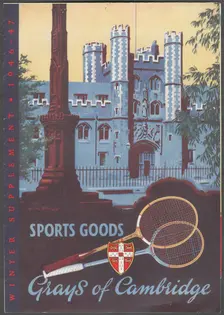 Gray's of Cambridge Sports equipment, 1946. Artist: Wilfred Fryer