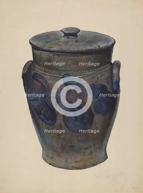 Gray Stone Jar, c. 1940. Creator: John Price.