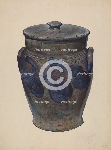 Gray Stone Jar, c. 1940. Creator: John Price.