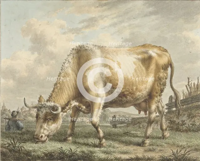 Grazing Cow, 1783. Creator: Jacob Cats.