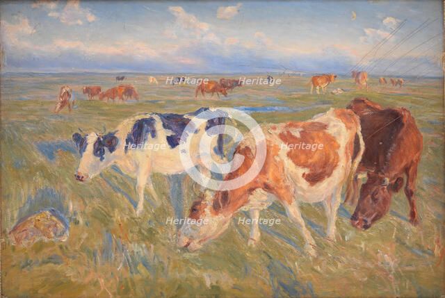 Grazing Cows on the Island of Saltholm, 1892. Creator: Theodor Esbern Philipsen.