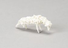 Grazing Lamb, France, 18th century. Creator: Verres de Nevers