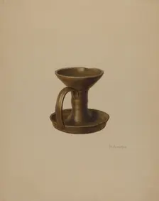 Grease Lamp, c. 1938. Creator: Nicholas Amantea