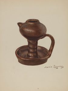 Grease Lamp, c. 1939. Creator: Sarkis Erganian