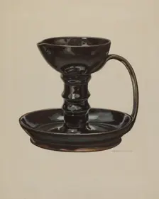 Grease Lamp, c. 1940. Creator: Henry Moran