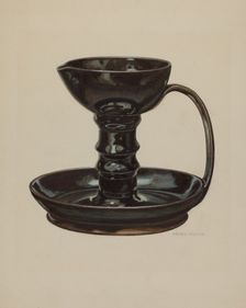 Grease Lamp, c. 1940. Creator: Henry Moran