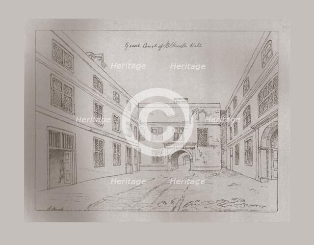 Great Court of Blackwell Hall, 1886. Artist: Unknown.