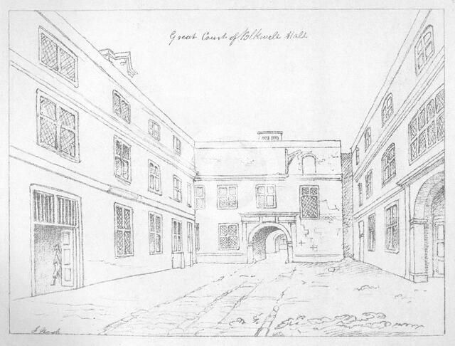 'Great Court of Blackwell Hall', City of London, 1886.Artist: William Griggs