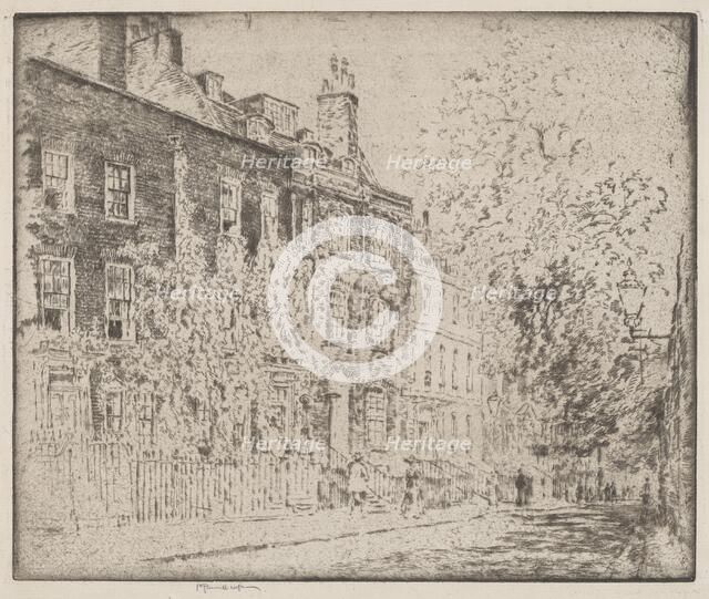 Great College Street, Westminster, 1904. Creator: Joseph Pennell.