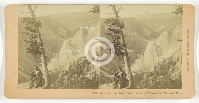 Great Canyon from Point Lookout, Yellowstone National Park, 1896. Creator: BW Kilburn.