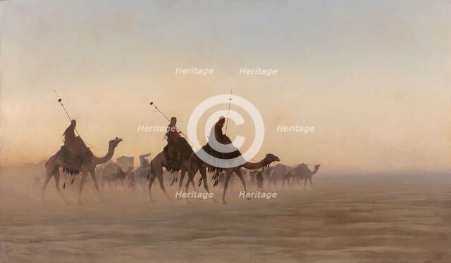 Great caravan of Mecca. Creator: Frère, Charles-Théodore (1814-1888).