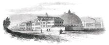 Great Central Railway Depot, Detroit, Michigan, U.S., 1850. Creator: Unknown