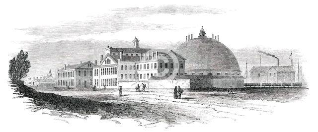Great Central Railway Depot, Detroit, Michigan, U.S., 1850. Creator: Unknown.