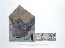 Great Chamber in the Second Pyramid of Ghizeh Egypt, 1820. Artist: Agostino Aglio