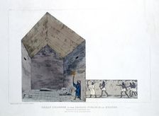 Great Chamber in the Second Pyramid of Ghizeh Egypt, 1820. Artist: Agostino Aglio