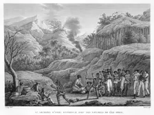 Great Asian Archipelago: French explorers with natives on the Island of Ombai Creator: Edme Bovinet
