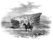 Great boulder on the plains near Charlton, U.S., 1861. Creator: Unknown