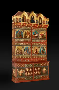 Great Bookcase, 1856-1862. Artists: William Burges, Sir Edward Coley Burne-Jones