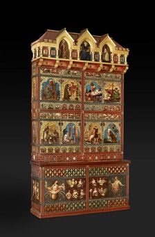 Great Bookcase, 1856-1862. Artists: William Burges, Sir Edward Coley Burne-Jones