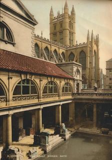 Great Bath, Roman Baths, Bath, Somerset, c1925