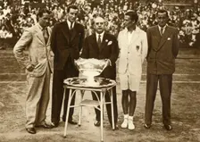 Great Britain wins the Davis Cup tennis championship, Paris, 30 July 1933, (1935). Creator: Unknown