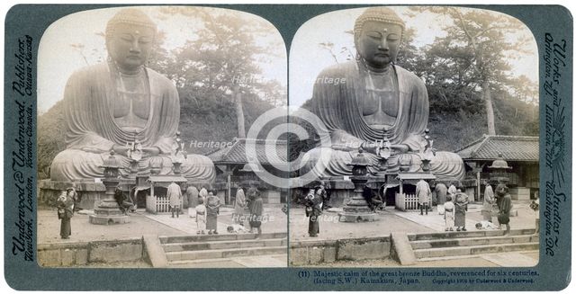 Great bronze Buddha, Kamakura, Japan, 1904. Artist: Underwood & Underwood