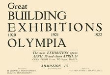 Great Building Exhibition - Olympia 1920. Creator: Unknown
