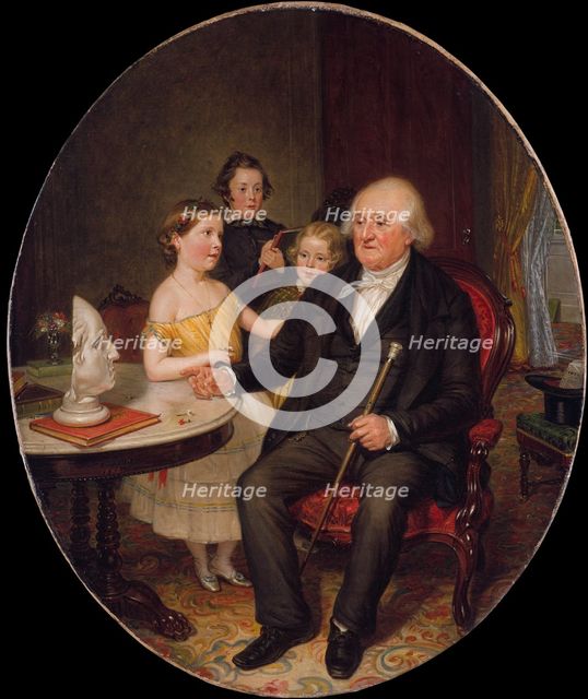 Great-Grand-Father's Tale of the Revolution - A Portrait of Reverend Zachariah Greene, 1852. Creator: William Sidney Mount.