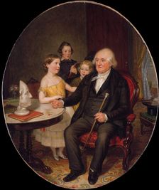 Great-Grand-Father's Tale of the Revolution - A Portrait of Reverend Zachariah Greene, 1852. Creator: William Sidney Mount