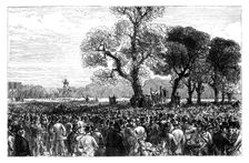Great demonstration at the Reformers Tree in Hyde Park, London, mid 19th century