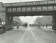 Great Eastern Railway Bridge over the Bow Road, Poplar, London, 1915