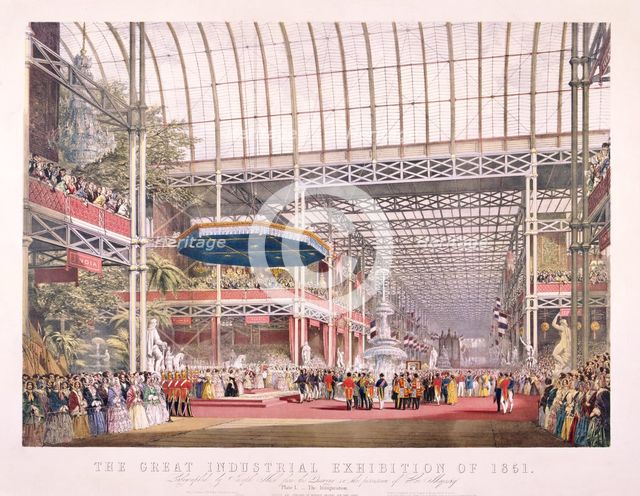 Great Exhibition, Crystal Palace, Hyde Park, London, 1851. Artist: Dickinson Brothers