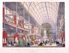 Great Exhibition, Crystal Palace, Hyde Park, London, 1851. Artist: Dickinson Brothers