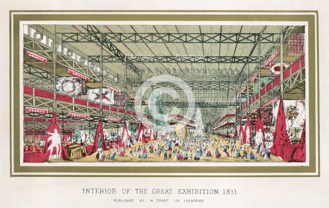 Great Exhibition, Crystal Palace, Hyde Park, London, 1851. Artist: Unknown.
