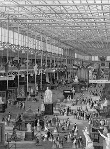 Great Exhibition in the Crystal Palace, Hyde Park, London, 1851. Creator: Unknown