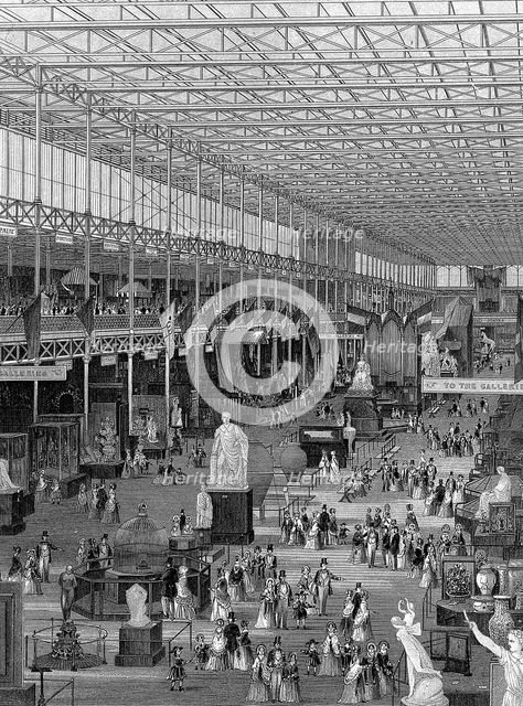 Great Exhibition in the Crystal Palace, Hyde Park, London, 1851. Creator: Unknown.