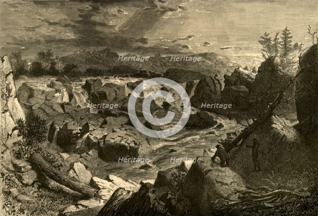 'Great Falls of the Potomac', 1874.  Creator: Alfred Harral.