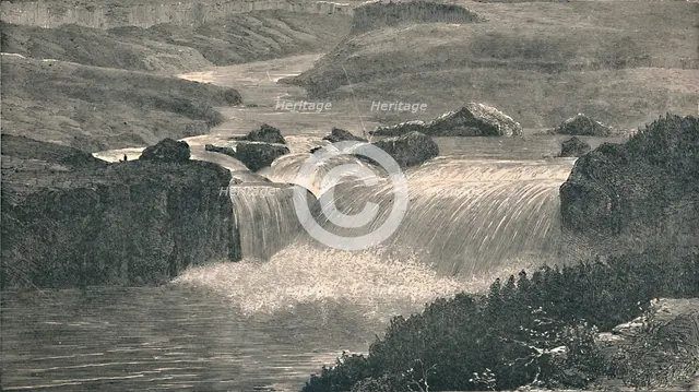 'Great Falls of the Yellowstone River', 1873, (1883). Artist: Unknown.