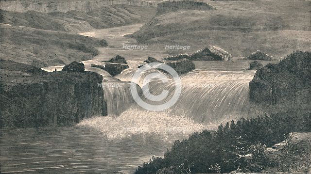 'Great Falls of the Yellowstone River', 1873, (1883). Artist: Unknown.