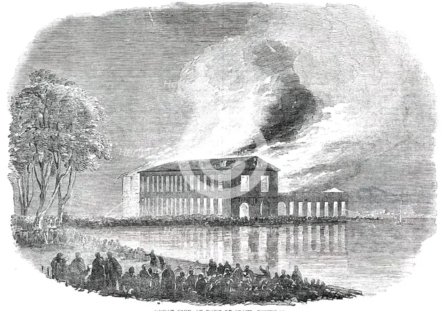 Great Fire at Port-of-Spain, Trinidad, 1850. Creator: Unknown.